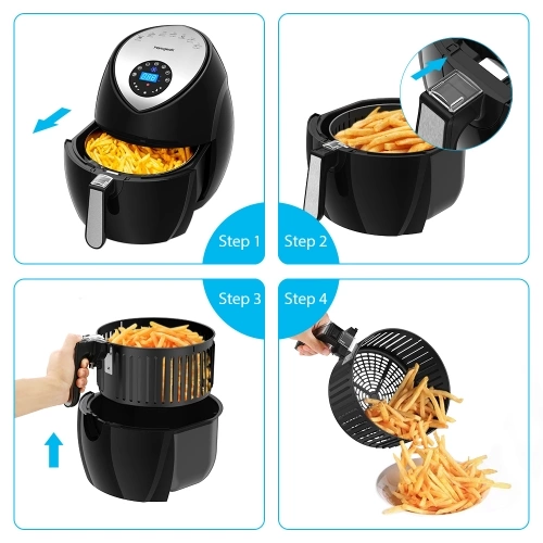 15PCS Air Fryer Accessories,8Inch XL Universal Hot Air Fryer Accessories Kit for Phillips/Duronic/Gowise/Cozyna/Princess/Tower and All Brands of Deep Fryers 4.5Liter Up 